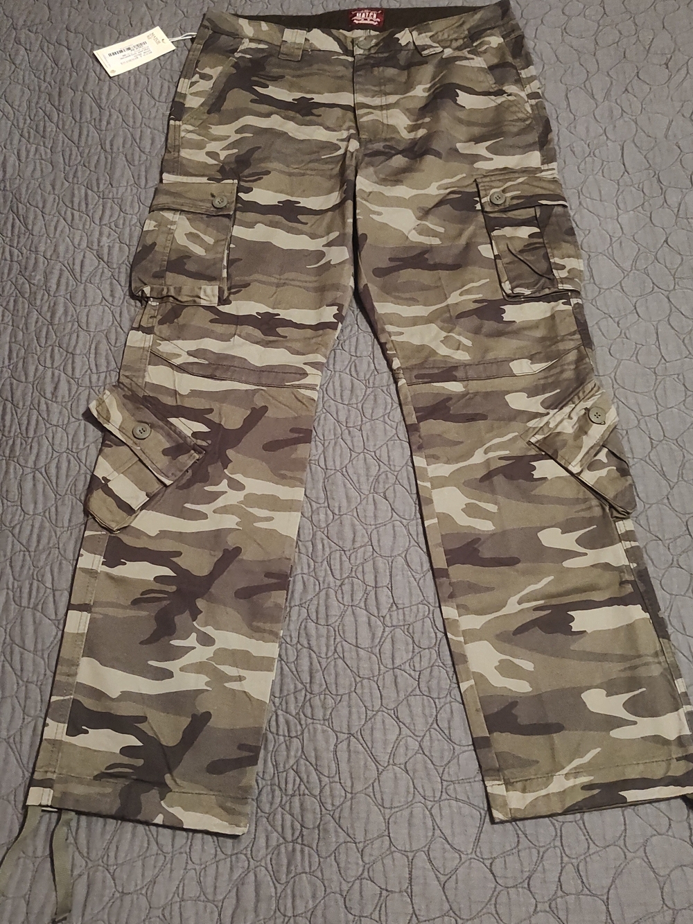 Match Men's Camouflage Cargo Pants - Army Green Max - Size XXL/36 (36x33)